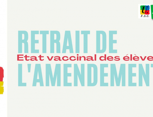 Amendement sur l’état vaccinal des élèves